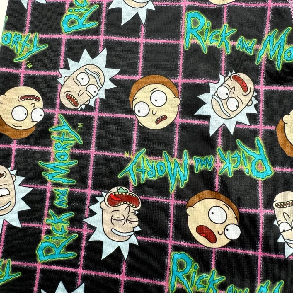Rick and Morty Boxer Briefs Mens Large Underwear Black Purple Matrix Fun Gift